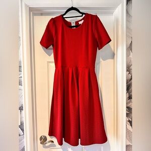 LuLaRoe Vibrant Red Formal Dress